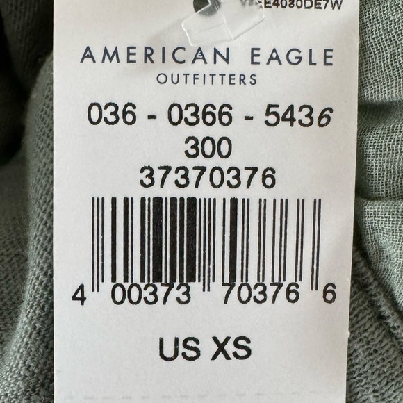 New American Eagle Outfitters Women’s Ruffle V Neck Tank Top Sage Sz XS/S - Picture 7 of 11